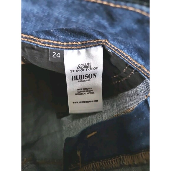 New Hudson Collin Mid-Rise Skinny Cropped Double Button Denim Jeans 24 (26x25) - Picture 8 of 8
